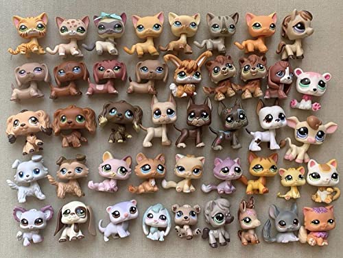 lps Toy Figures 3pcsc and lps Accessories 7pcs, Surprise Random Pack Great Dane Cat Dog Accessories Lot Kids Gift