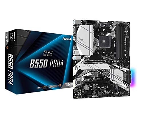 ASRock B550 PRO4 Supports 3rd Gen AMD AM4 Ryzen / Future AMD Ryzen Processors Motherboard