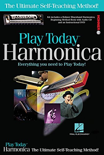 Hal Leonard 703707 Play Harmonica Today Complete Kit with Book/CD/DVD/Hohner Bluesband Harmonica