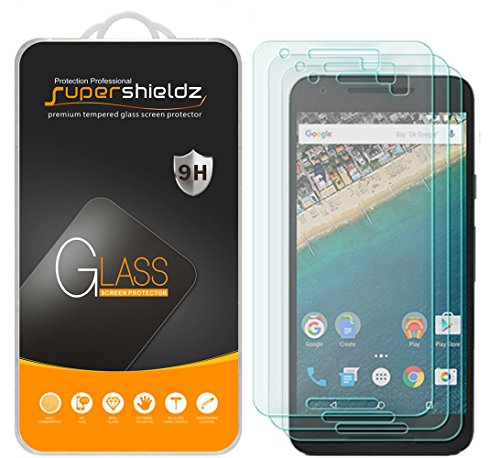 Supershieldz (3 Pack) Designed for LG (Google) Nexus 5X Tempered Glass Screen Protector, Anti Scratch, Bubble Free