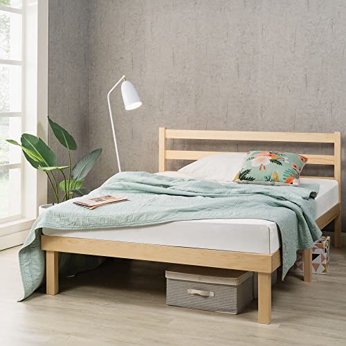 ZINUS Robin Wood Platform Bed Frame with Headboard / Wood Slat Support / No Box Spring Needed / Easy Assembly, King