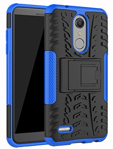 Yiakeng LG K30 Case, LG Premier Pro LTE Case,LG K10 Alpha,LG K10 2018 Case, Dual Layer Shockproof Wallet Slim Protective with Kickstand Hard Phone Cover for LG K30 (Blue)