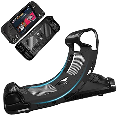 OwlTree Upgraded NEW 2023 Protective Case for Steam Deck OLED, TPU Soft Durable Shockproof Non-Slip Anti-Collision Protector for Steam Deck Cover Accessories Compatible with Steam Deck