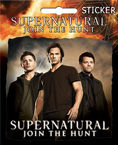 Ata-Boy Supernatural Television Series Sam Dean and Castiel 4' Full Color Sticker