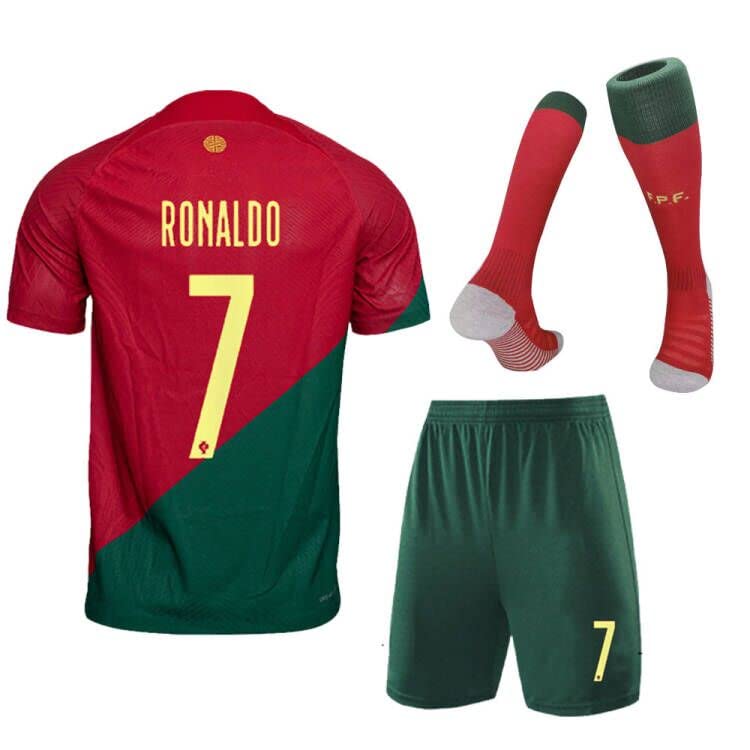 New #7 Youth Size Soccer Jersey for Boys Girls Uniform with trophy models Kids Football Shirt Gift Set (size22/7-8years)