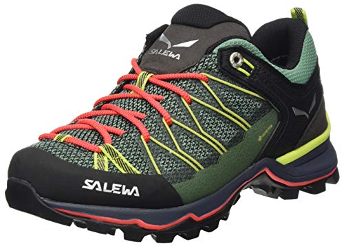 Salewa Mountain Trainer Lite GTX Shoe - Women's Feld Green/Fluo Coral 9