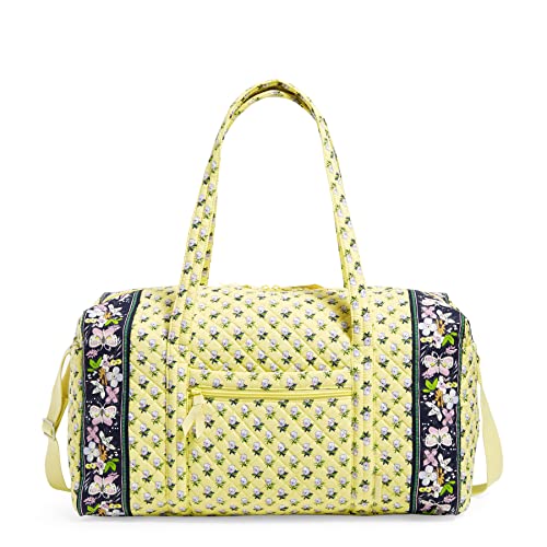 Vera Bradley Women's Cotton Large Travel Duffel Bag, Kinda Katherine - Recycled Cotton, One Size