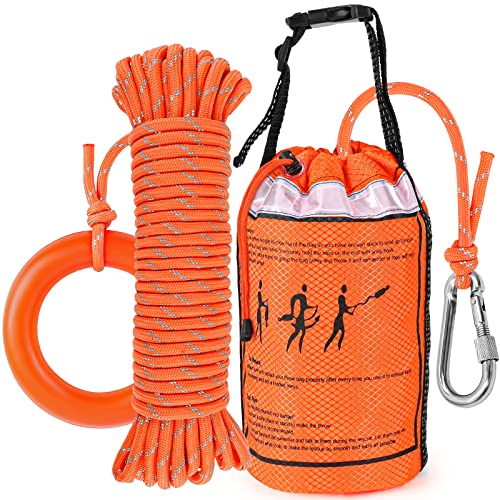 NTR Water Rescue Throw Bag with 70 Feet of Rope in 3/10 Inch Tensile Strength Rated to 1844lbs, Throwable Device for Kayaking and Rafting, Safety Equipment for Raft and Boat