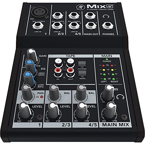 Mackie Mix Series, 5-Channel Compact Mixer with Studio-Level Audio Quality (Mix5)