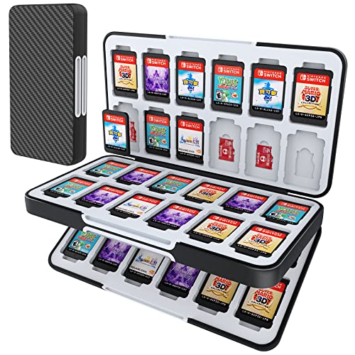 HEIYING Switch Game Case for Nintendo Switch&Switch OLED, Customized Pattern Switch Lite Game Card Case with 48 Game Card Slots and 24 Micro SD Card Slots.