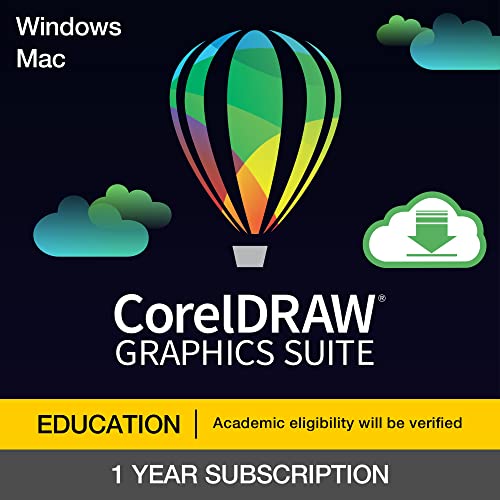 CorelDRAW Graphics Suite Education Edition | 1 Year Subscription | Graphic Design Software for Education | Vector Illustration, Layout, and Image Editing [PC/Mac Download]