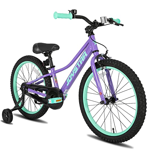 JOYSTAR 20 Inch Kids Bike with Training Wheels for 7-12 Years Old Children 20' Girls Mountain Bikes for Kids Early Rider Kids' Bicycles Purple