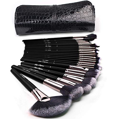 Makeup Brushes Set 24pcs Makeup Brush Set Kabuki Foundation Blending Brush Face Powder Blush Concealers Eye Shadows Make Up Brushes Kit with Bag