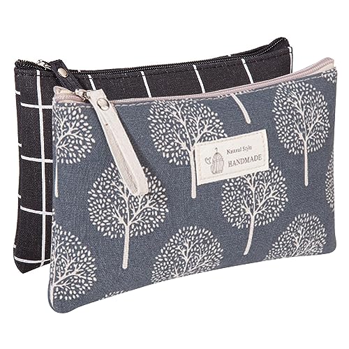 Kimoli 2 Pcs Women Funny Makeup Bag Cute Cosmetic Bag Pouch for Purse Toiletry Bag