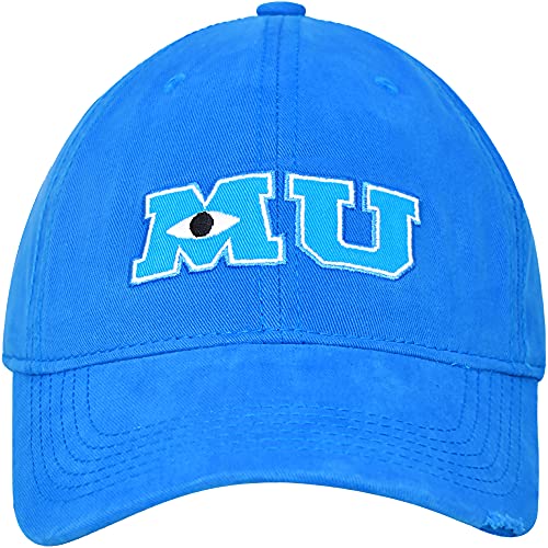 Disney Pixar Monsters Inc Monsters University Baseball Cap, Adjustable Dad Hat, Blue