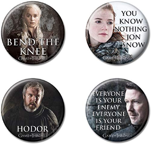 Ata-Boy Game of Thrones Characters Set of 4 1.25' Collectible Buttons