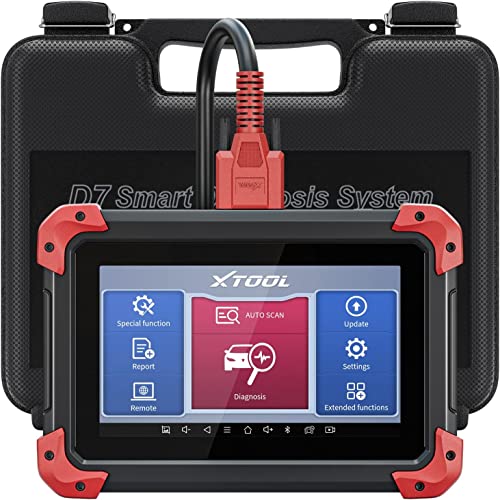 XTOOL D7 Bidirectional Scan Tool with 3-Year Updates, 2024 Newest Automotive Diagnostic Scanner with ECU Coding, All System Scan, 36+ Resets, Key Programming, Crankshaft Relearn