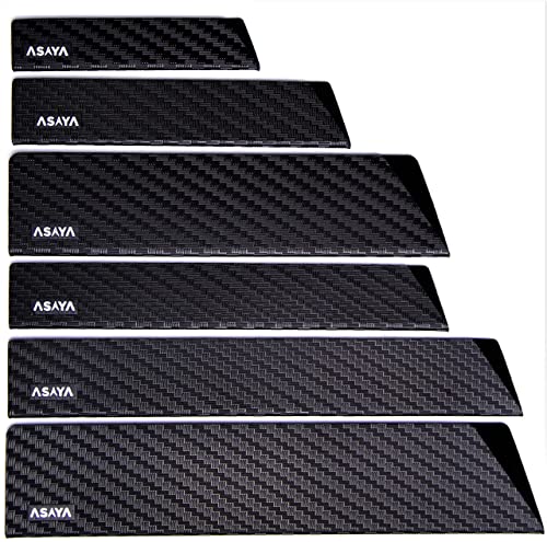 Asaya Professional Knife Edge Guards -Universal Blade Covers - Extra Strength, ABS Plastic and BPA-Free Felt Lining, non-Toxic and Food Safe - Knives Not Included (6Pcs)
