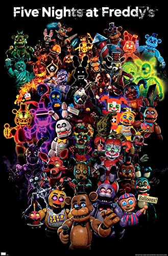 Trends International Five Nights at Freddy's: Special Delivery-Collage Wall Poster, 22.375' x 34', Unframed Version, Bathroom