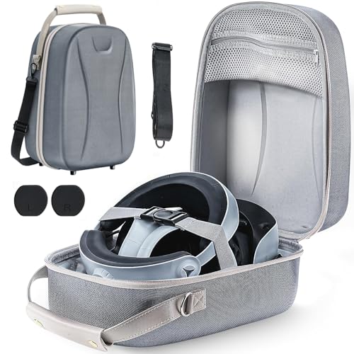 Hard Carrying Case Compatible with Oculus/Meta Quest 3, Hard Carrying Travel Case for Oculus/Meta Quest 3 Shockproof Waterproof EVA VR Carrying Travel Bag with Adjustable Strape Hard Storage Box