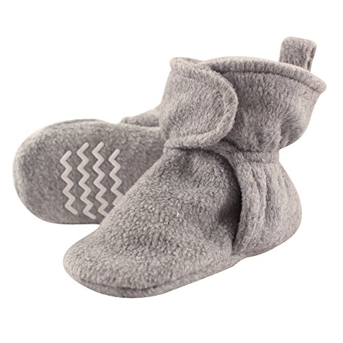 Hudson Baby unisex baby 54668_gray_6-12m Slipper Sock, Heather Gray, 6-12 Months Infant US