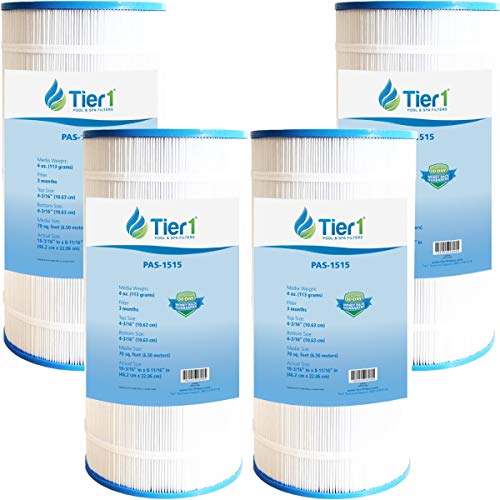 Tier1 Pool & Spa Filter Cartridge 4-pk | Replacement for Sta Rite PTM70, T-70TX, Pleatco PSR70-4, Filbur FC-2540, Unicel UHD-SR70 and More | 70 sq ft Pleated Fabric Filter Media