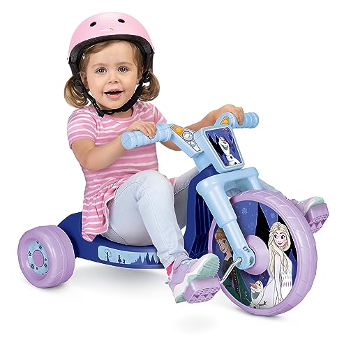 Frozen Ride-On 10' Fly Wheels Junior Cruiser Tricycle with Sounds - Toddler Bike Trike, Ages 2-4