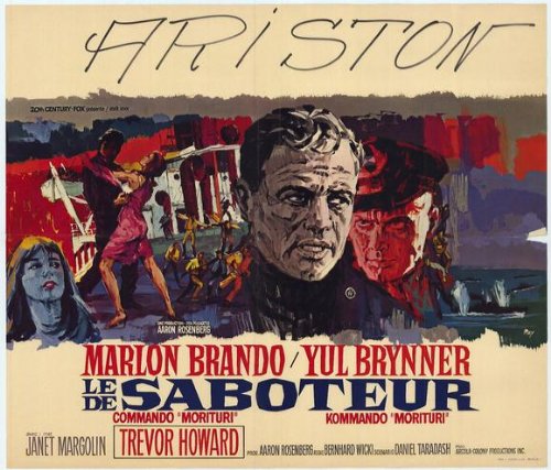 Morituri Poster Movie Belgian 11x17 Marlon Brando Yul Brynner Janet Margolin Trevor Howard