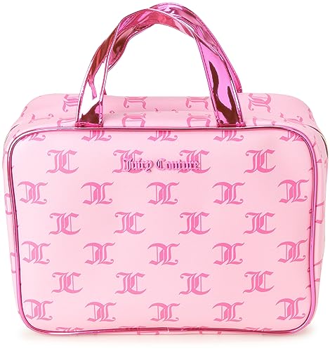 Juicy Couture Women's Cosmetics Bag - Travel Makeup and Toiletries Weekender Bag - Makeup Organizer Case, Pink