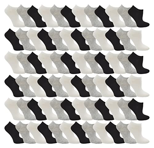 Winterlace 48 Pairs Thin Low Cut Ankle Socks for Men Comfortable Lightweight Breathable Bulk Pack