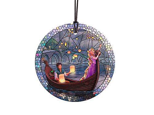 Trend Setters Disney – Tangled – Rapunzel – Stained Glass Effect – 3.5” Starfire Prints Hanging Glass Print Accessory – Light Catching Hanging Accessory – Ideal For Gifting and Collecting