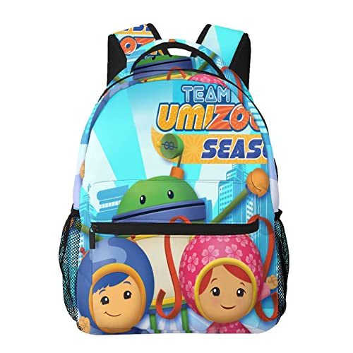 CONPELSON Backpacks Team Anime Umizoomi Adjustable Laptop Backpack Double Shoulder Bag for Women Men Climbing Shopping Work