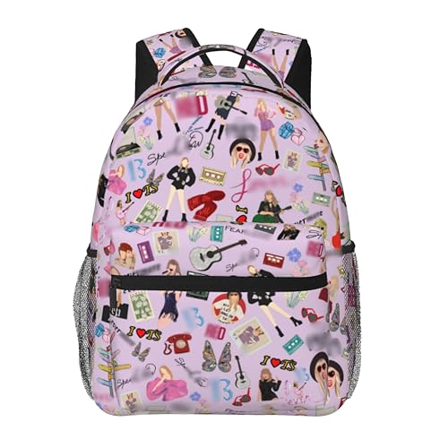 CUKCIC 3D Printing Backpack Cute Purple Daily Large Capacity Personalized Backpack