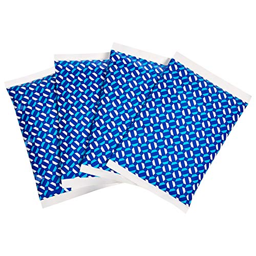 Amazon Basics Reusable Ice Pack, 6.7' X 4.3', Blue, Pack of 4'