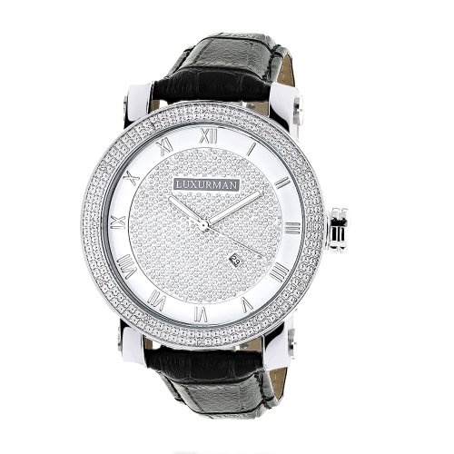 LUXURMAN Diamond Watches Mens VS Diamond Watch .18ct