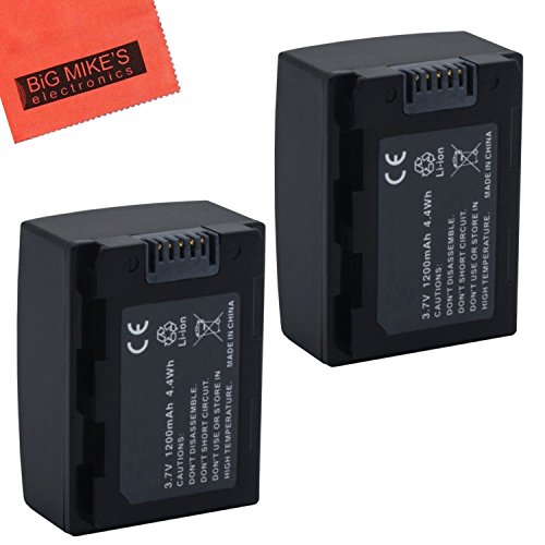 2-Pack of Replacement IA-BP105R Batteries for Samsung HMX-F80, HMX-F80BN, HMX-F80SN, HMX-F90, HMX-F90BN, HMX-F90WN, HMX-F800, HMX-F900, HMX-F900WN, SMX-F50, SMX-F50BN, SMX-F53, SMX-F54, SMX-F500, SMX-F501, SMX-F530, SMX-F70, SMX-F700, HMX-H300, HMX-H300BN, HMX-H303, HMX-H304, HMX-H305, HMX-H320 Camcorder