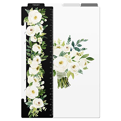 Discagenda Rosa Blanca Today Marker Ruler and Dividers Set for Planner Personal Organizer, Ringbound A5 (5.8x8.3in)