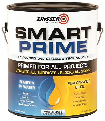 ZINSSER 2 Pack of 1 gal 249729 White, Smart Prime Water-Based Interior/Exterior Primer/Sealer