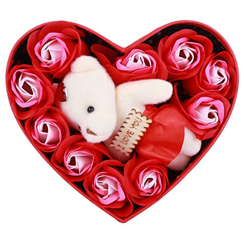 Soraz Flower, Never Wither Fake Flowers, Girls Women Friends(Red Color)