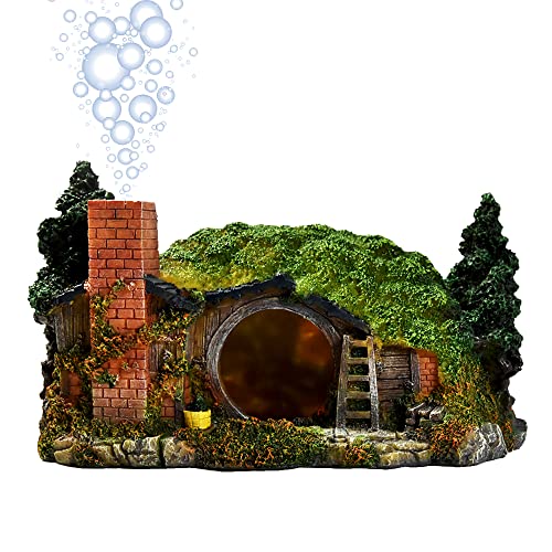 fazhongfa Aquarium Decorations Castle Fish Tank Décor Thematic Ornaments (Hobbit-Small)
