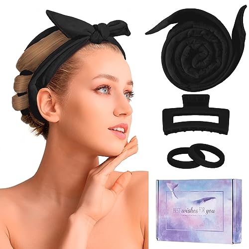 CORATED Heatless Curling Rod Headband, Upgraded Heatless Curls Soft Hair Curlers to Sleep In Hair Rollers No Heat Curls, Overnight Hair Wrap Curls Styling Kit for Girls Long and Medium Hair