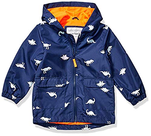 Carter's Boys' Little Favorite Rainslicker Rain Jacket (3T, Color Changing Dinosaur)