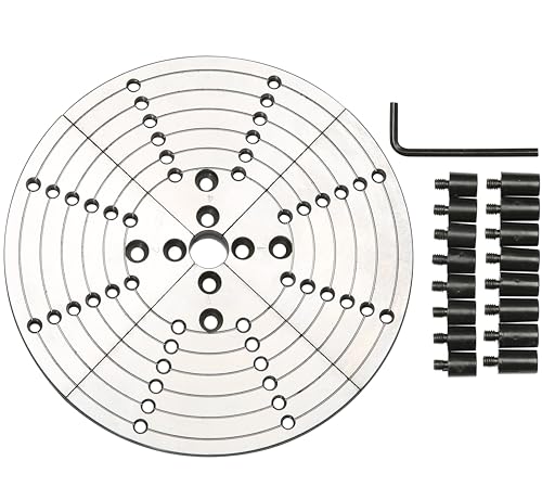 8” Cole Jaw Set for VINWOX 3.5” Wood Lathe Gear Chuck and 4” Wood Lathe Scroll Chuck, Flat Jaw Set with Buffer Kit for Popular Wood Lathe Chucks including Original Nova, Nova G3, and Nova Midi chuck