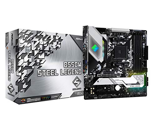 ASRock B550M Steel Legend Supports 3rd Gen AMD AM4 Ryzen / Future AMD Ryzen Processors Motherboard