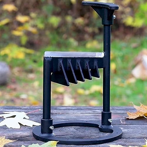 Patented Half Ring Kindling Splitter XL【Upgraded】 Split Wood of Any Size Better Than Axe Wood Splitting Wedge, Manual Log Cutter | Easy Way to Make Firewood (Black)