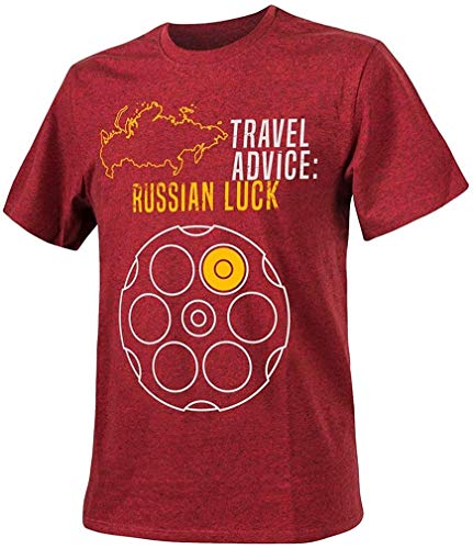 Helikon-Tex Men's Travel Advice: Russian Luck T-Shirt Melange Red Size L
