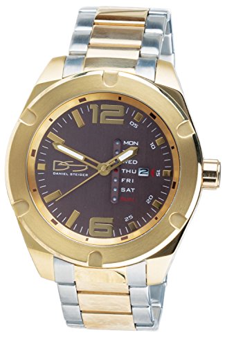 Daniel Steiger Newton Linear Day Date Gold Two-Tone Watch