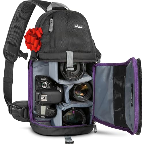 Altura Photo Camera Sling Bag DSLR - Camera Backpack for Canon, Nikon, Sony & GoPro Bag - Crossbody Camera Bag for Photographers - Camera Accessories
