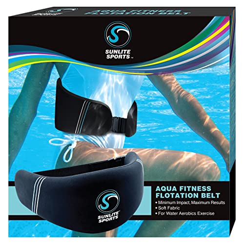Sunlite Sports Aqua Fitness Deluxe Flotation Swimming Belt - Water Aerobics Equipment for Pool, Low-Impact Workout