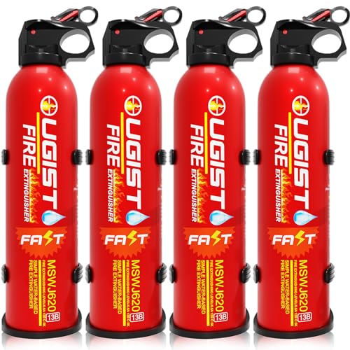 Ougist Fire Extinguisher for Home 620ml 4 Count, Can Prevent Re-Ignition,Best Suitable for Vehicle Car Truck Boat Kitchen Water-Based Fire Extinguishers